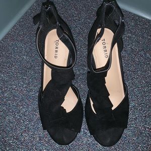 Torrid Black Open Toe Heel